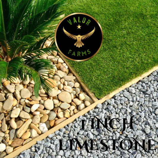 1" Limestone - Delivery Ground Barrier Included