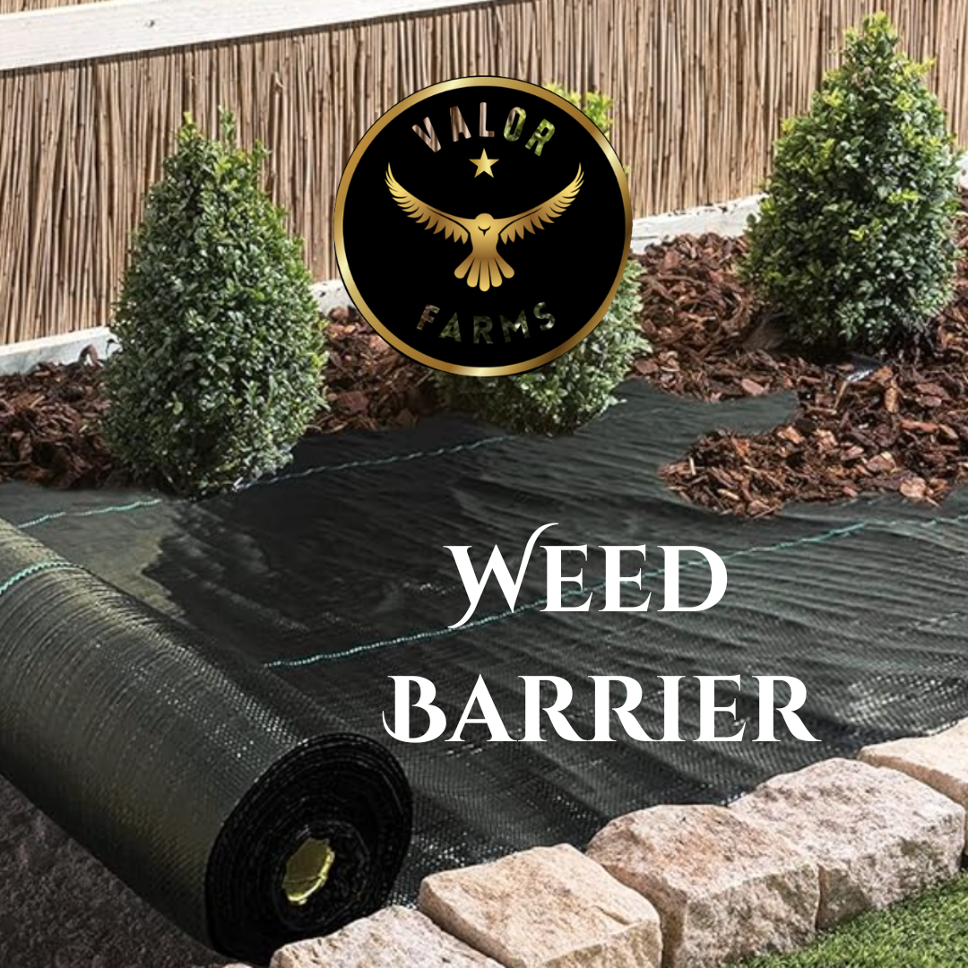 3x50 Woven Weed Barrier + 20 Stakes - 1 Roll Per Yard of Mulch